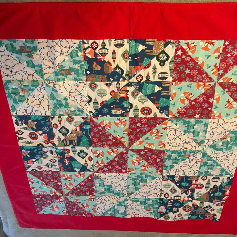 Children's Light-Weight Christmas Quilt/Lap Quilt